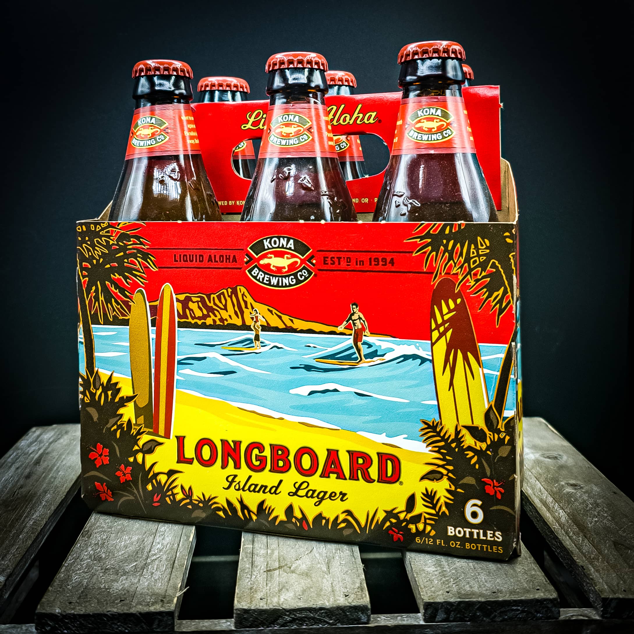 Kona Brewing LONGBOARD  Lager サイン Kona - Longboard (6PK+) | Blackbeard's Crafts!